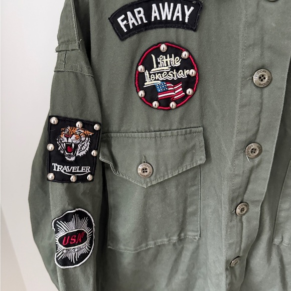 Moussy Vintage Military Utility Jacket with Patches - Picture 2 of 4